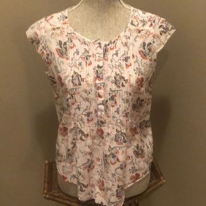 Joie cap sleeved floral printed blouse Sz small